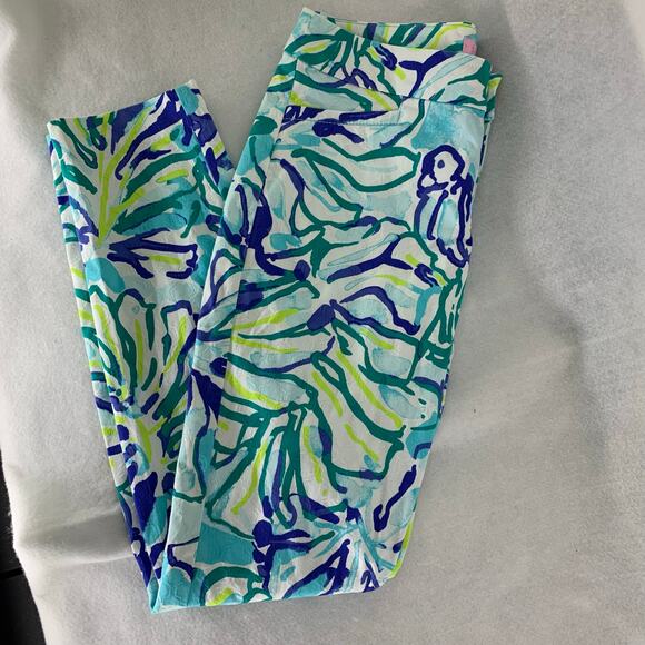 Lilly Pulitzer Kelly Skinny Ankle Womens Pants Tropical Multicolor Print Size 2 - Picture 3 of 9